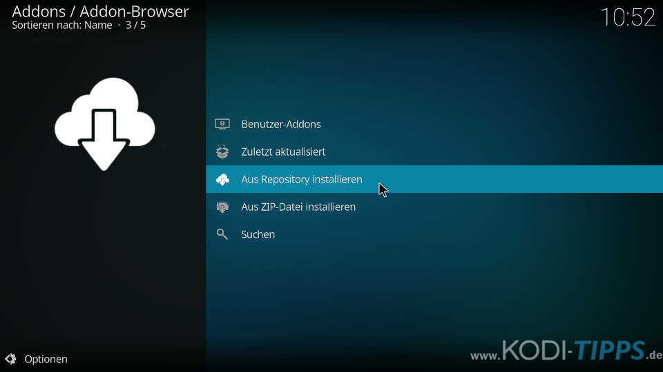 Kodi Addon Browser: instalar desde el repositorio
