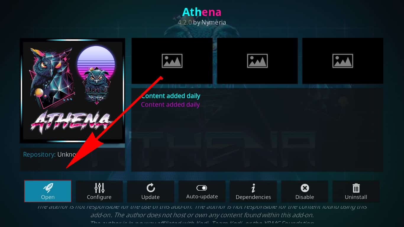 9 Cómo instalar el addon Athena Kodi Open