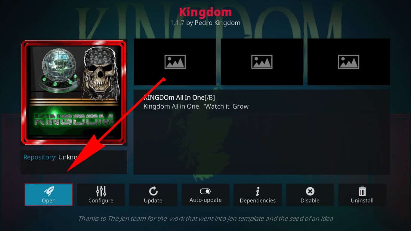 9 Cómo instalar Kingdom Kodi Addon Open