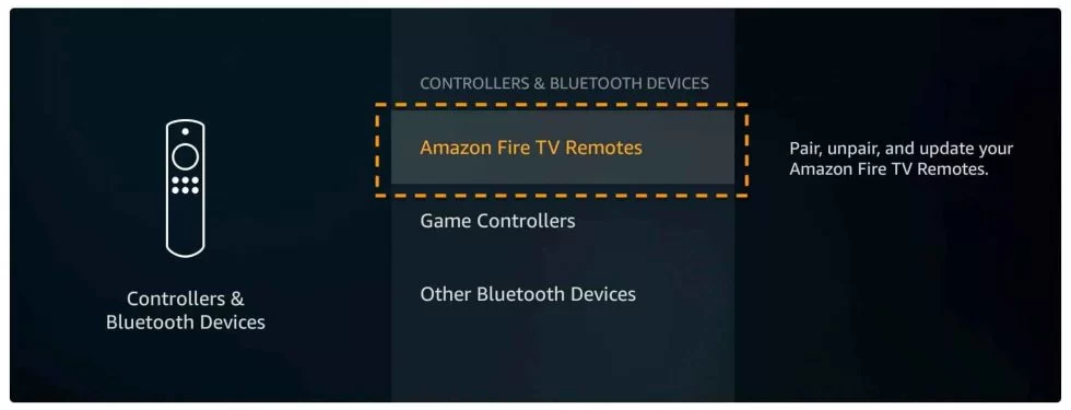 seleccionar controles remotos de Amazon Fire TV