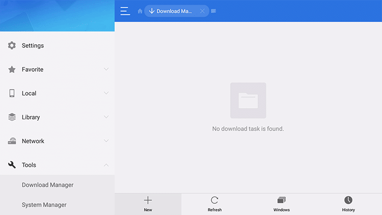 Nuevo botón en ES File Explorer