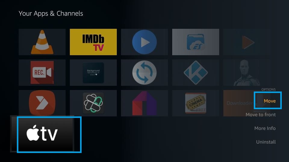 Use la aplicación Apple TV para Firestick - Mueva la aplicación Apple TV